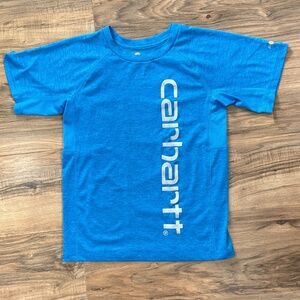 Carhartt Force Boys Blue Athletic Short Sleeve T-Shirt Size Small 8/10